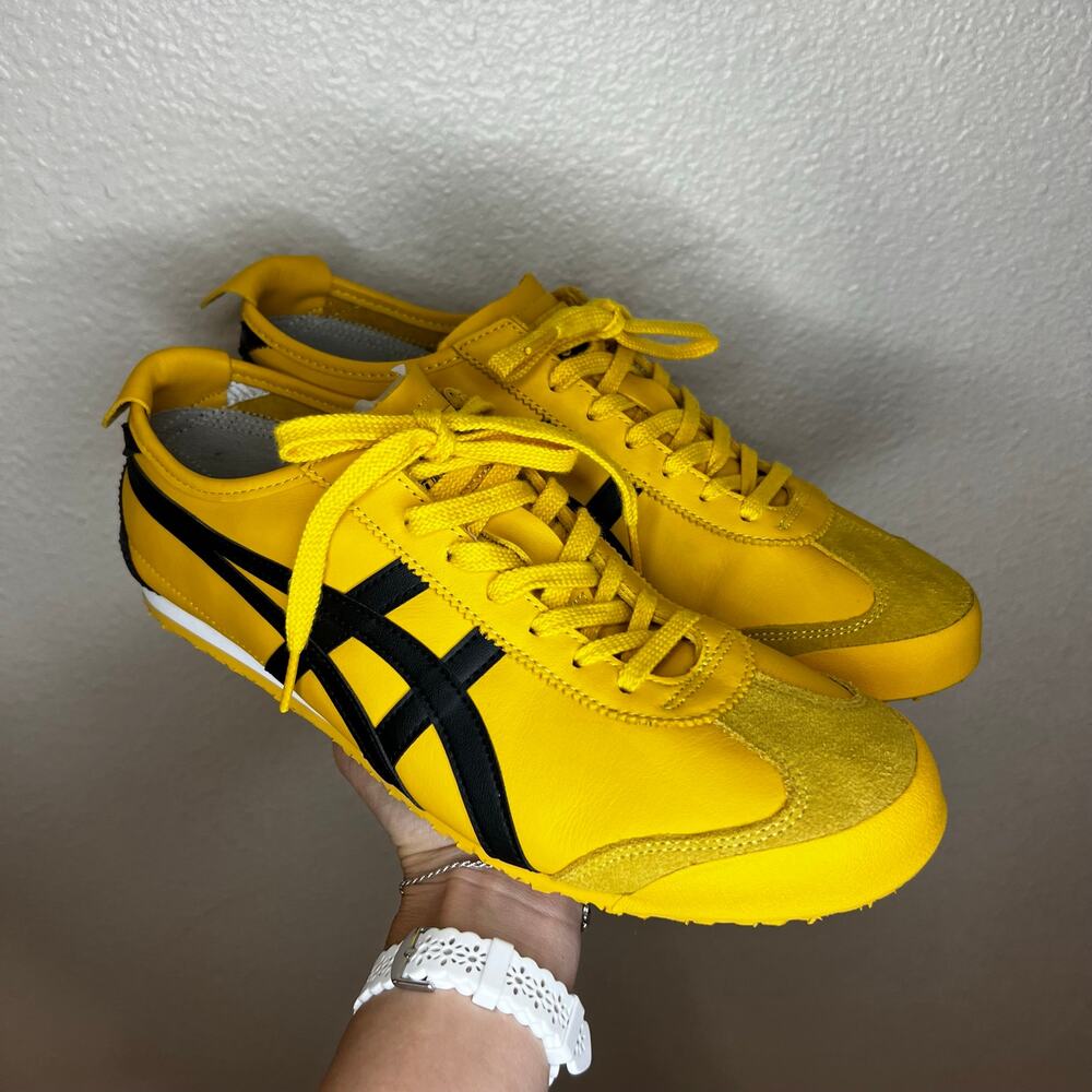 Onitsuka Tiger Mexico 66 Shoes Sneakers Yellow black Leather Suede US 11.5 MENS
